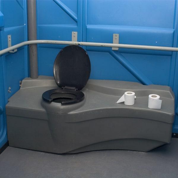 anyone can use an ada handicap portable toilet, but they are particularally designed to accommodate disabled individuals